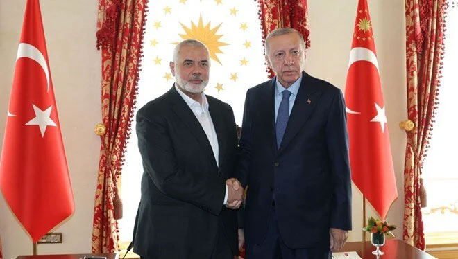 Dolmabahçe’de Erdoğan-Haniye görüşmesi
