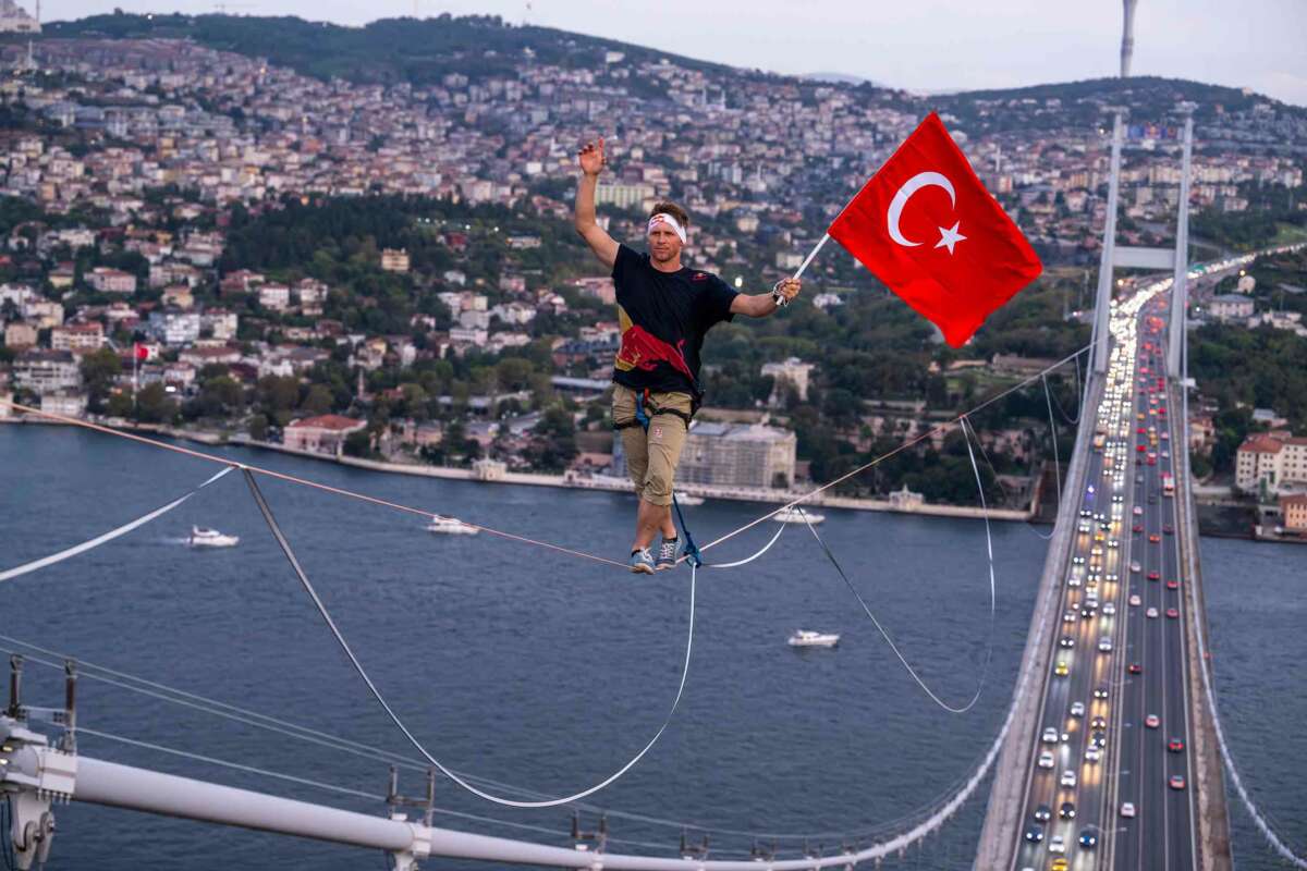 Slackline alanında 3 kez dünya