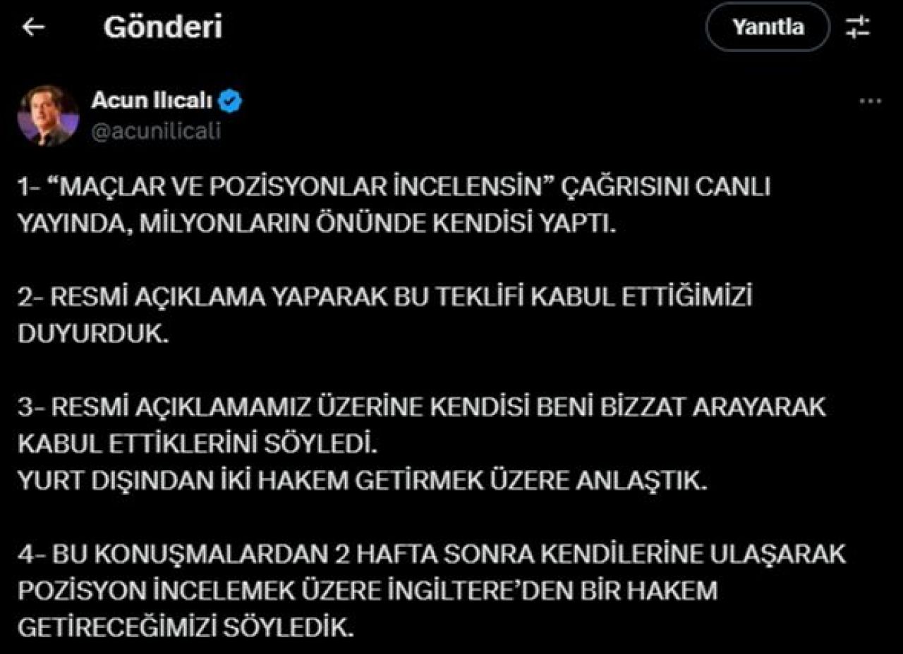 Fenerbahçe ile Galatasaray arasında yabancı hakem kavgası! Acun Ilıcalı ile İbrahim Hatipoğlu birbirine girdi Fenerbahçe ile Galatasaray arasında yabancı hakem kavgası! Acun Ilıcalı ile İbrahim Hatipoğlu birbirine girdi - 4. Resim