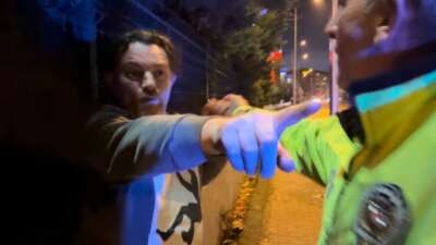 Bursa'da trafik ekiplerini tehdit ederek