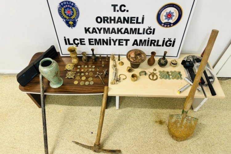 Bursa'nın Orhaneli ilçesinde kaçak kazı