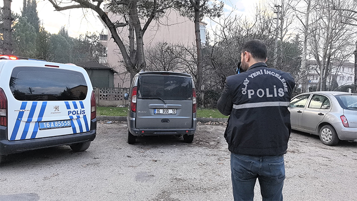 Bursa’nın İnegöl ilçesinde park halindeki