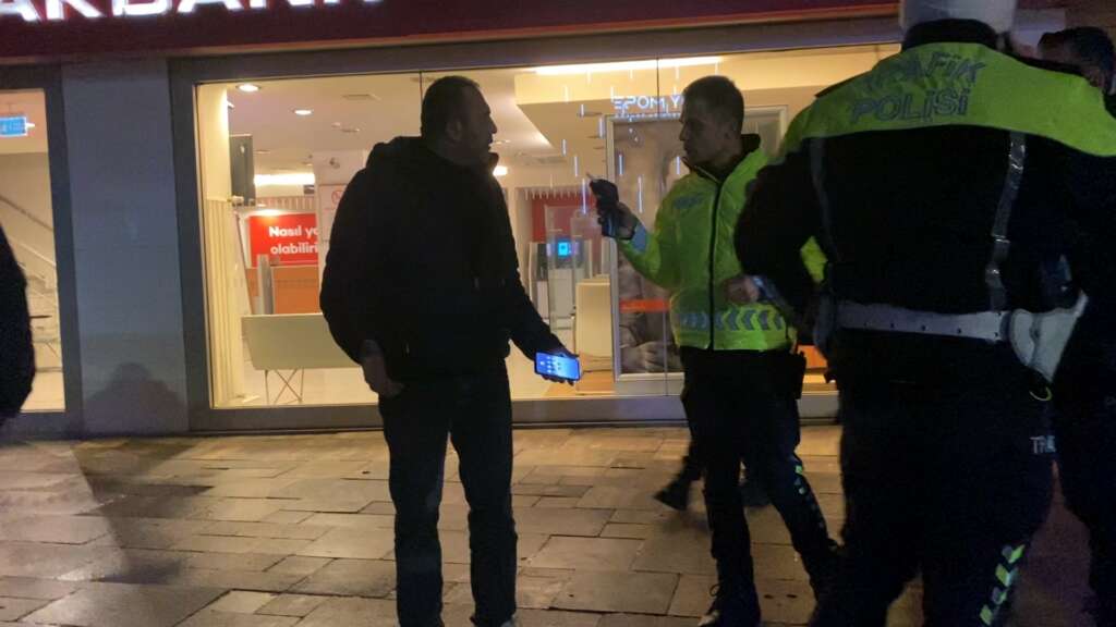 Bursa’nın İnegöl ilçesinde polisin uygulamasını
