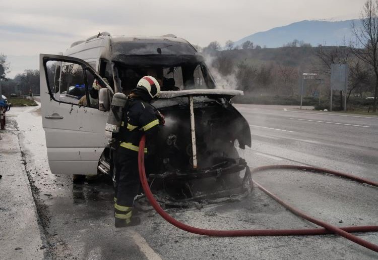 Bursa'nın İnegöl ilçesinde seyir halinde