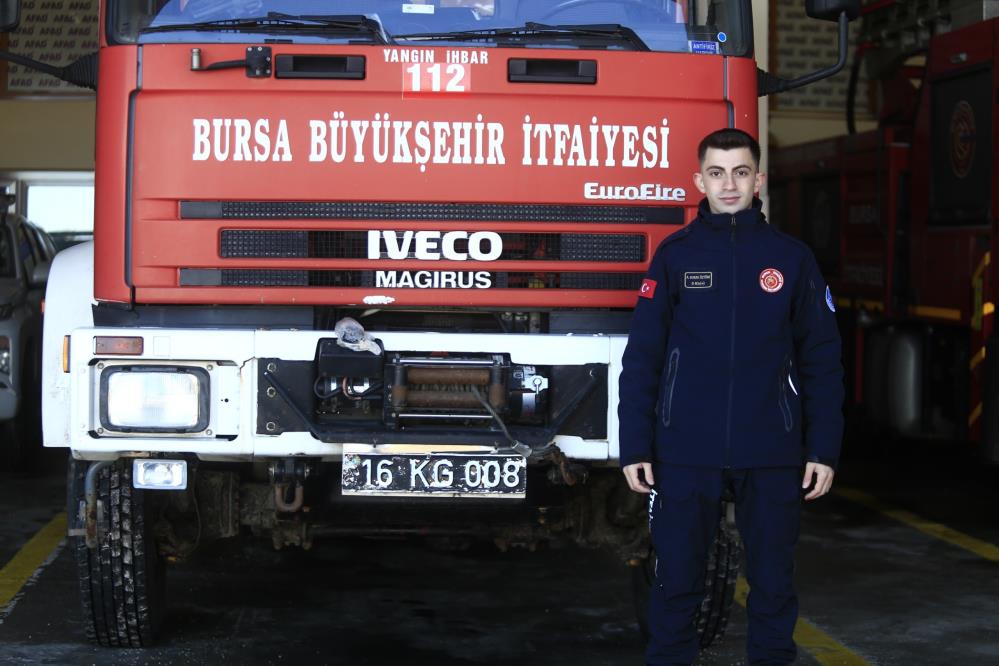 Bursa Büyükşehir İtfaiyesi'nde çalışan Ahmet