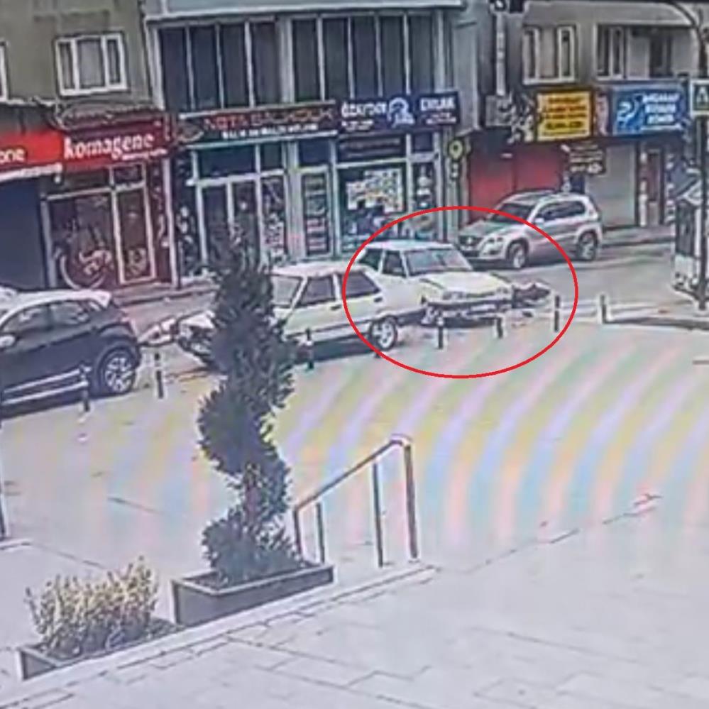 Bursa'da seyir halindeki motosiklet dönüş