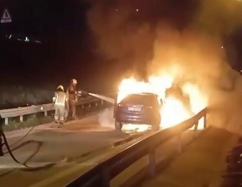Bursa'da seyir halindeyken alev alan
