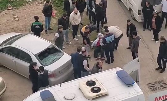 Bursa'nın İnegöl ilçesinde bir motosiklet,