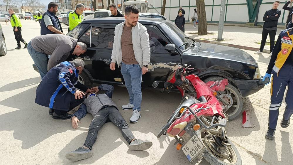 Bursa'nın İnegöl ilçesinde otomobil ile
