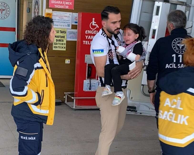 Bursa'nın İnegöl ilçesinde balkondan