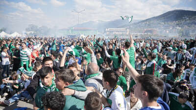 Binlerce Bursalı, şampiyonluk maçını beraber izledi