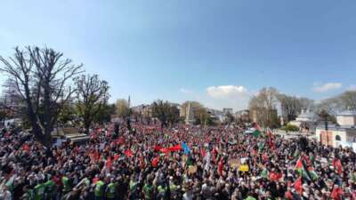 İstanbul’da Filistin’e destek yürüyüşü yapıldı