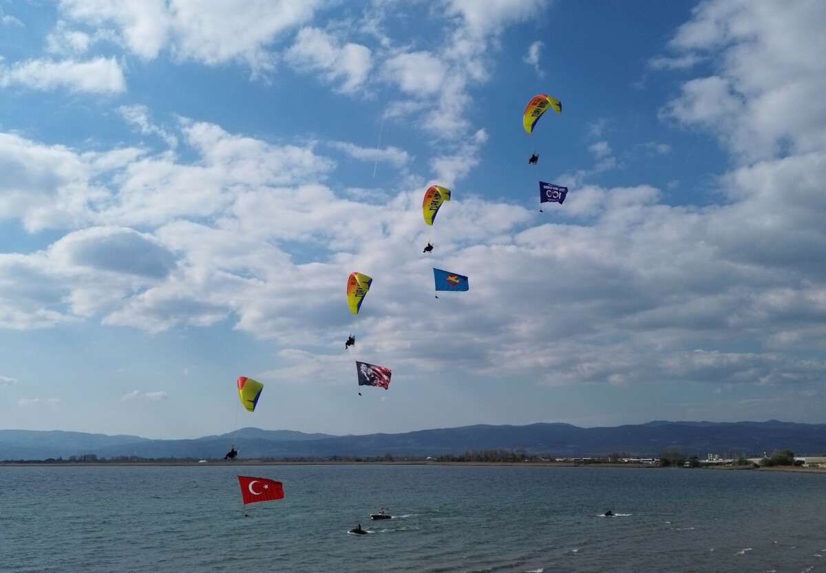  İznik Gölü üzerinde muhteşem görüntüler