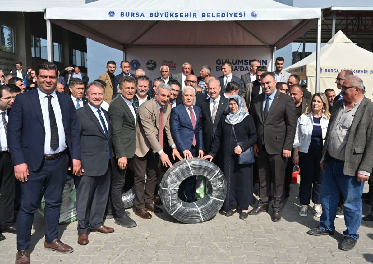 Bursa Büyükşehir’den çiftçiye büyük destek: Üreticiler sulama borularına kavuştu
