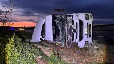 Bilecik'te seyir halinde kontrolden çıkarak