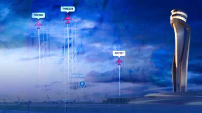 İstanbul semalarında tarihi an: Üç uçak eş zamanlı kalkış yaptı