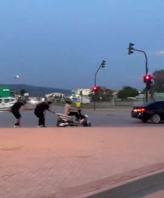 Bursa’nın İnegöl ilçesinde trafikte