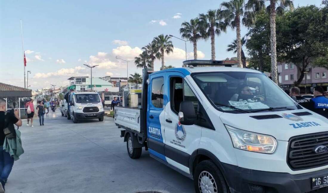 Zabıta, sahilde seyyar satıcılara geçit vermiyor Bursa Büyükşehir Belediyesi zabıta