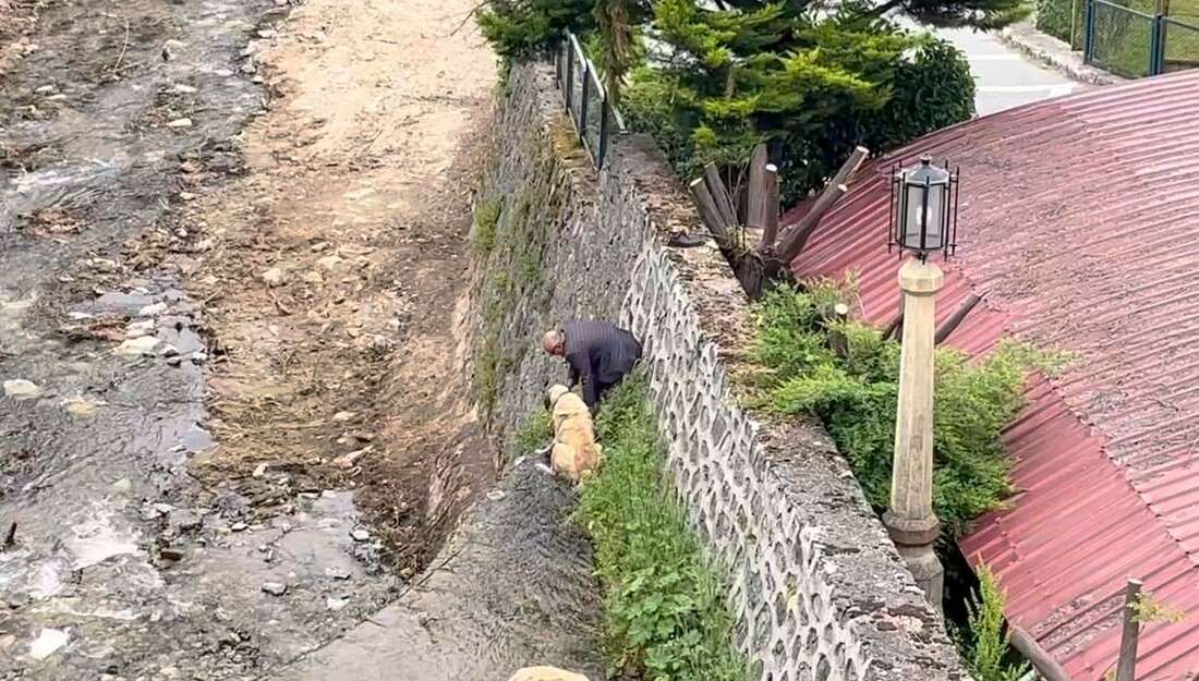 Bursa'nın Osmangazi ilçesinde derede