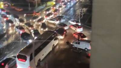 Van'da elektrik kesintisi nedeniyle trafik