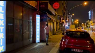 Bursa'da trafik ekiplerinin uygulama yaptığını