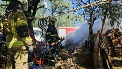 Bursa'nın İnegöl ilçesinde saman balyaları