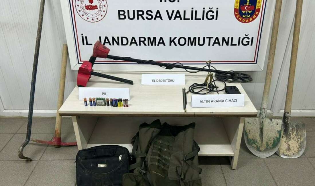 Bursa’da defineci operasyonu Bursa'nın İnegöl ilçesinde kaçak