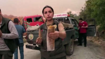 Alevlerin arasında insanlık dersi: Yangın bölgesinde paylaşılan bir lokma yürekleri ısıttı