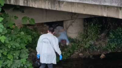 Bursa'nın İnegöl ilçesinde dere yatağında