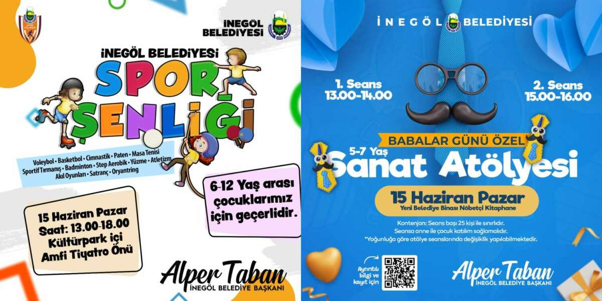 İnegöl’de Babalar günü iki ayrı etkinlikle kutlanacak