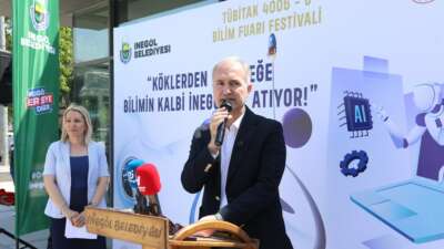 İnegöl Kent Meydanı “TÜBİTAK Bilim Fuarı Festivaline” ev sahipliği yaptı