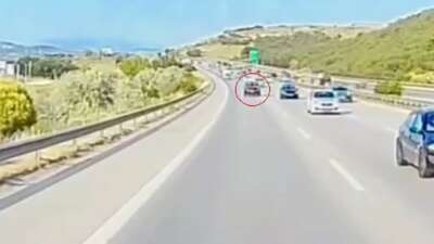 İstanbul-İzmir otobanında kayda alınan görüntüler,