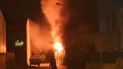 Bursa’nın Nilüfer ilçesinde sanayi bölgesinde