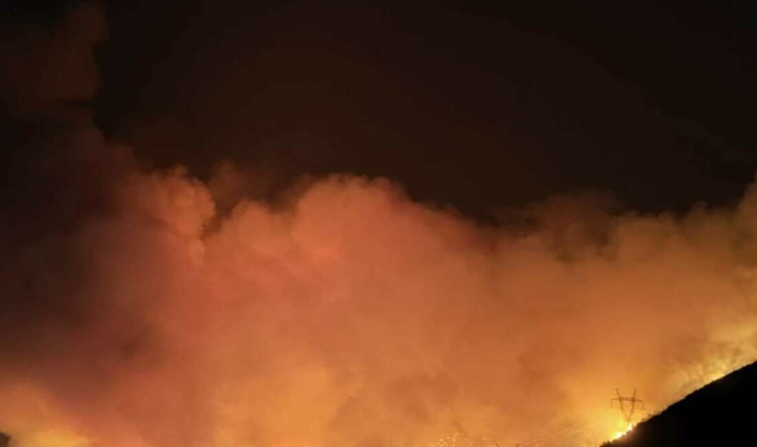 Bursa-Ankara otobanı yangın sebebiyle trafiğe kapatıldı Bursa'nın Kestel ile Gürsu