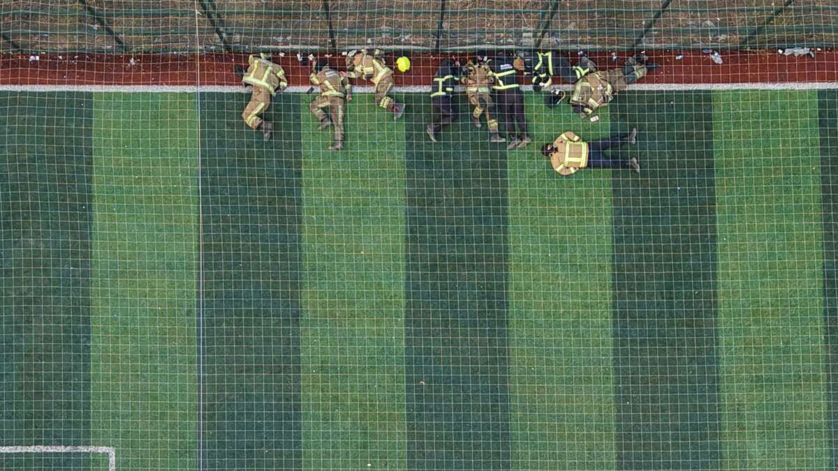 Yorulmayan alev savaşçıları halı sahada böyle dinlendi