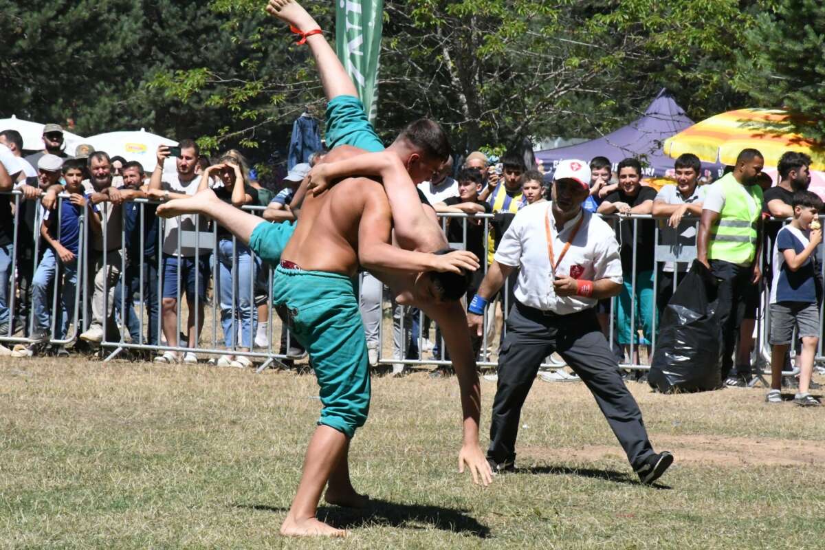 Alıç Yaylası kıran Kırana güreşlere sahne oldu