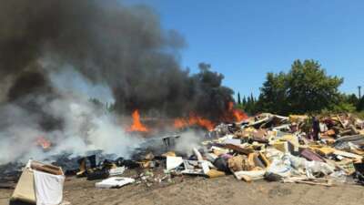 Bursa'nın Orhangazi ilçesinde katı atık