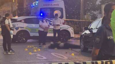 Kocaeli'nin Karamürsel ilçesinde sokak ortasında