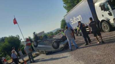 Bursa'nın İnegöl ilçesinde kamyon ile