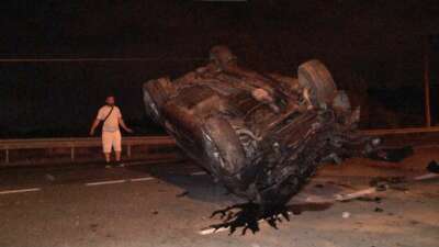 Beykoz’da meydana gelen kazada hurdaya