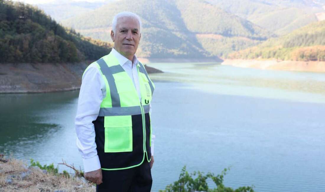 Nilüfer Barajı'nın tamamen kuruduğu,