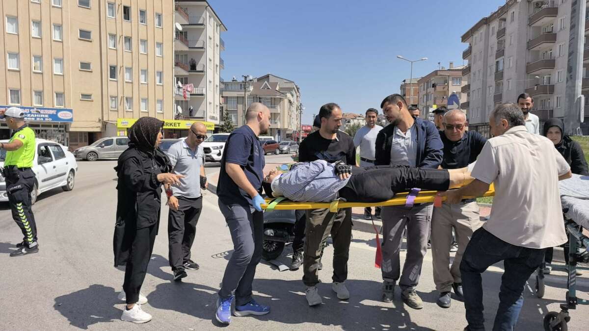 İnegöl’de motosiklet ile kamyonet çarpıştı