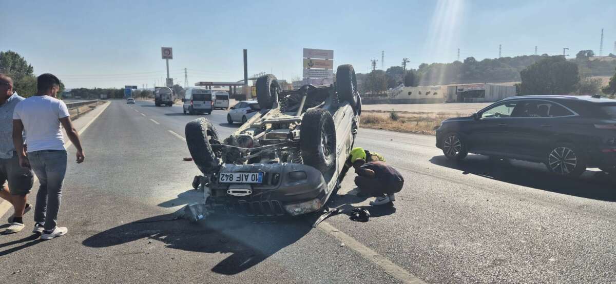 Balıkesir-Bursa kara yolunda trafik kazası: 2 yaralı
