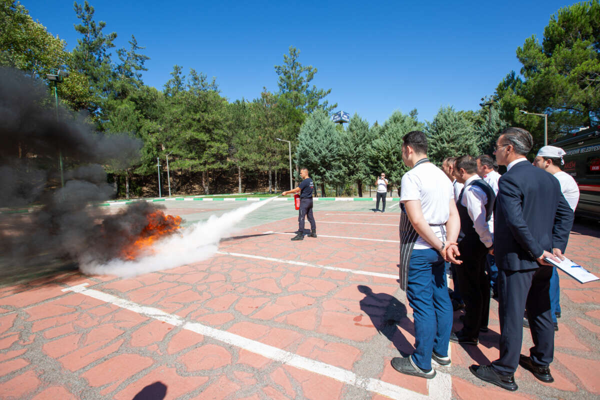 Bursa Burfaş tesislerinde yangın tatbikatı