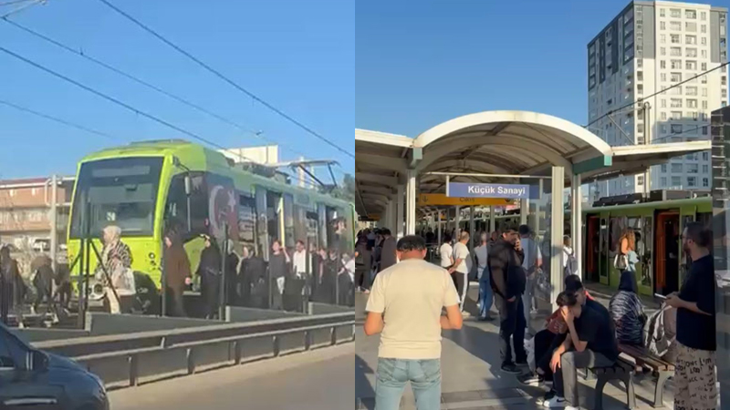 Bursa’da metro durdu, vatandaşlar raylardan yürüdü