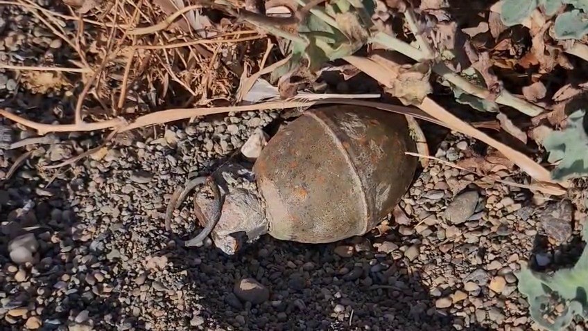 Bursa’da sahilde el bombası bulundu