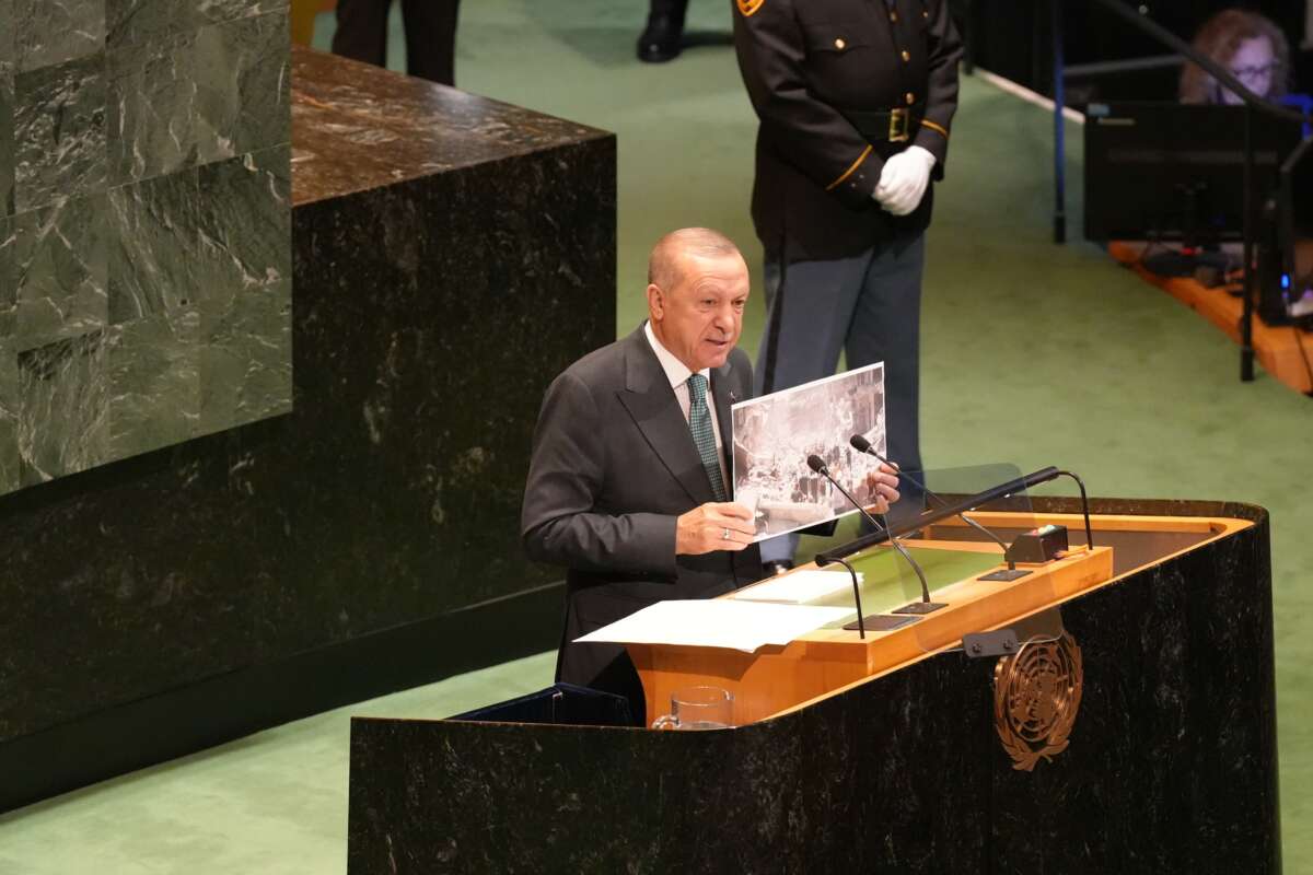 Cumhurbaşkanı Erdoğan: “Bu kürsüde Filistin halkının sesi olmak için bulunuyoruz”