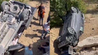 Direksiyon hakimiyetini kaybeden sürücü tarlaya daldı