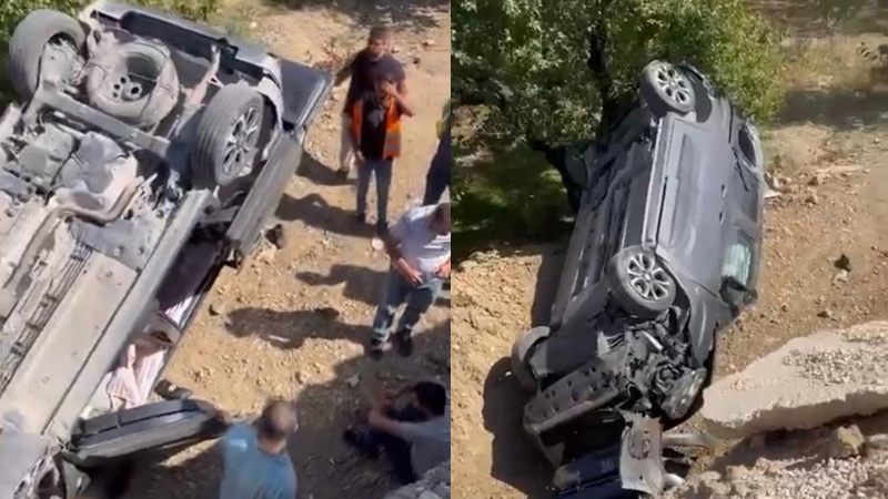 Direksiyon hakimiyetini kaybeden sürücü tarlaya daldı