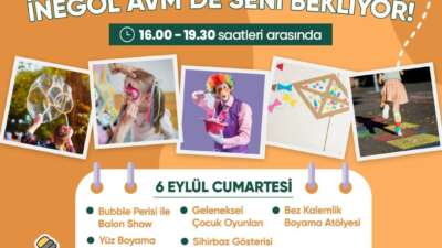 İnegöl AVM’de Eylül ayında okula dönüş şenliği ve atölye programı
